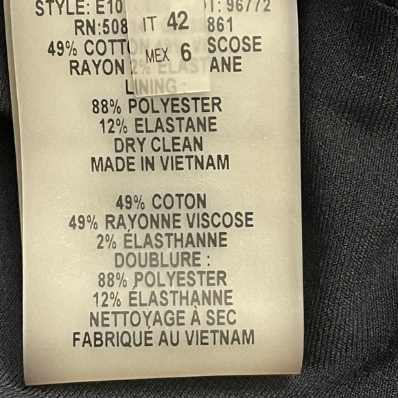 Elie Tahari Indigo 'Judith' Sleeveless Patch Sheath Raw Edge Dress Size 6 - Picture 12 of 13